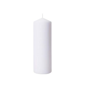 Bloklys, 30 x Ø10 cm, hvid, 200 timer - 4 stk/krt