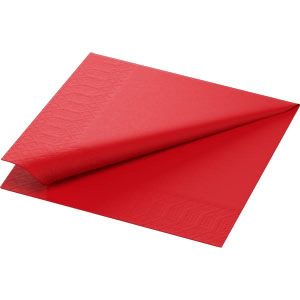 NAPKINS 3-PLY 33CM RED 125x8/krt