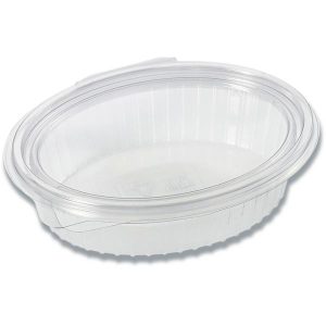 Salatbakke 150 ml Hængslet låg APET Klar 800stk/krt