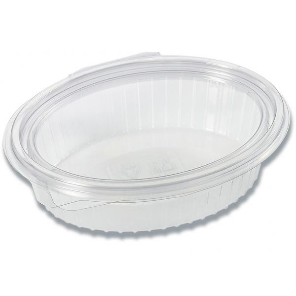 Salatbakke 150 ml Hængslet låg APET Klar 800stk/krt