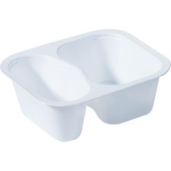 TRAY SDISH PP WH 2-COMP 138X114X53 480x1/krt