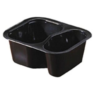 TRAY SDISH PP BK 2-COMP 138X114X53