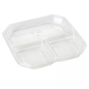 Indsats til Square bakke 3-rum 280 ml APET 600 stk/krt