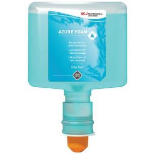 Skumsæbe Azure Foam Blomstermærket m Farve/Parfume t Touchfree disp blå 1,2 L x 3 stk/krt