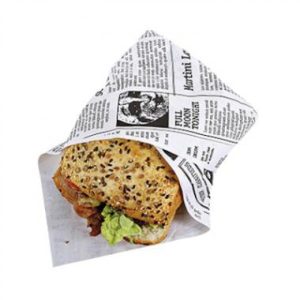 Deli/oste/fiskepapir Old News papir med HDPE laminat 37x50cm 10 kg/Pk