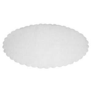 Fadpapir oval hvid 240x360mm præget 500 stk/pk