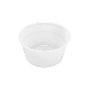 Bæger rund klar PP 90ml Ø74x32mm dressing 10x250 stk/krt