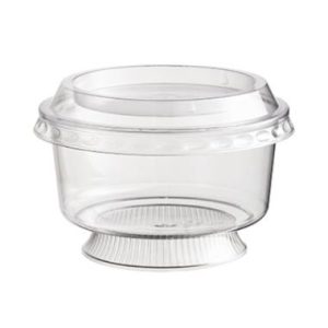 Bæger på fod rund klar PS 200ml Ø95mm 24x25 stk/krt