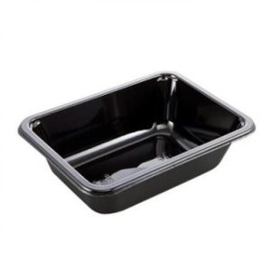 Ovnbakke 2171-1F rekt sort CPET 665ml 171x127x49mm 744 stk/krt