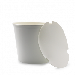 Kyllinge spand / Popcorn bæger låg, 897ml, hvid 600stk/krt