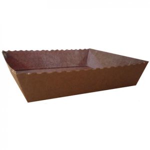Bageform brun 150x140x37 mm 480 stk/krt