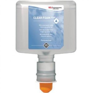 Skumsæbe Clear FOAM Pure Blomstermærket uden Farve/Parfume Touchfree 1,2 L x 3 stk/krt