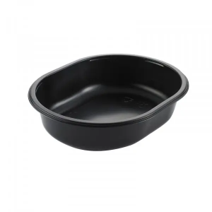 Bakke, 1-rum, 700 ml, 190x150x43 mm, oval, sort, PP - 280 stk/krt