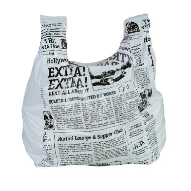 Bærepose T-shirt Old News 300/90x515mm 1000 stk/krt