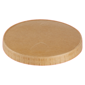 Paplåg PE 3oz 120/140ml natur Ø74mm brun ubleget 1000stk/krt