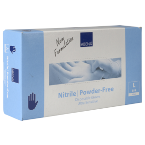 Nitrilhandske transparent L, pudderfri 100 stk/pk
