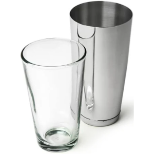 Boston Shaker m/bundkappe, blank stål - 1 stk
