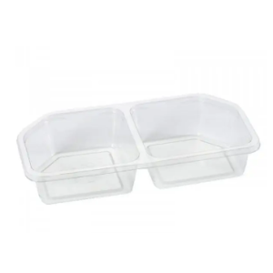 Indsats 2-rum 250 ml Square APET transperant 1680 stk/krt