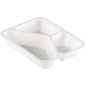 TRAY CATER PP WH 3-COMP 227X178X40 216x1/krt