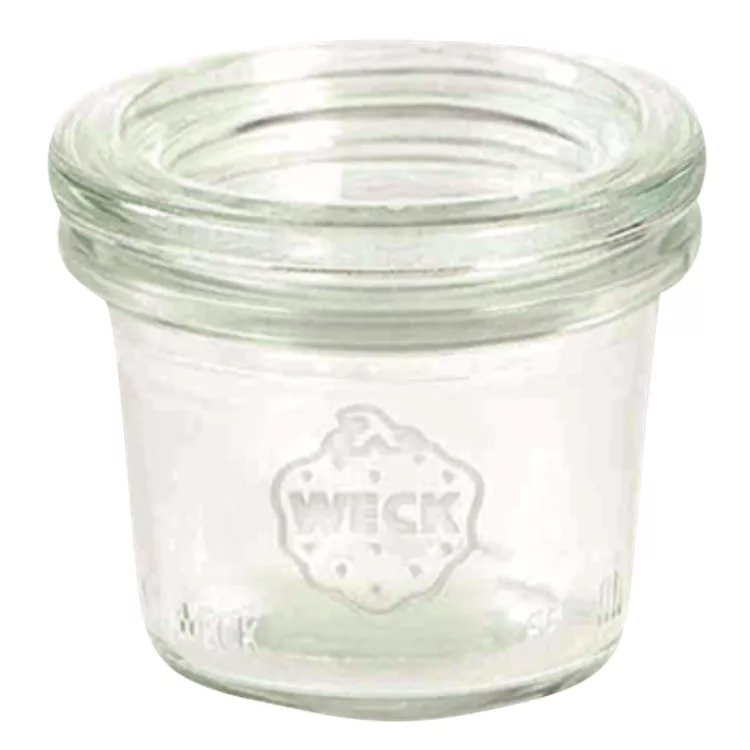Patentglas, weck, 50 ml, Ø6 cm, m/låg