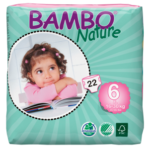 Bleer, Bambo Nature, XL 6, 16-30 kg - 132 stk/krt