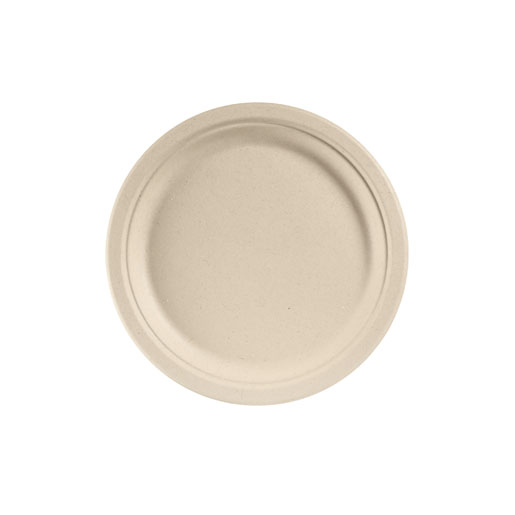 PLATES FIBRE* 26CM BROWN 50x10/krt