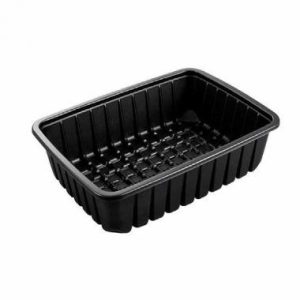 Kød, PP, bakke, sort, 2810 ml