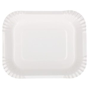 Dyb Papir tallerken 19x16cm 500stk/krt