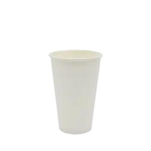Singlewall bæger, 12 oz, hvid, BioPBS-coated, kolli 1000stk/krt