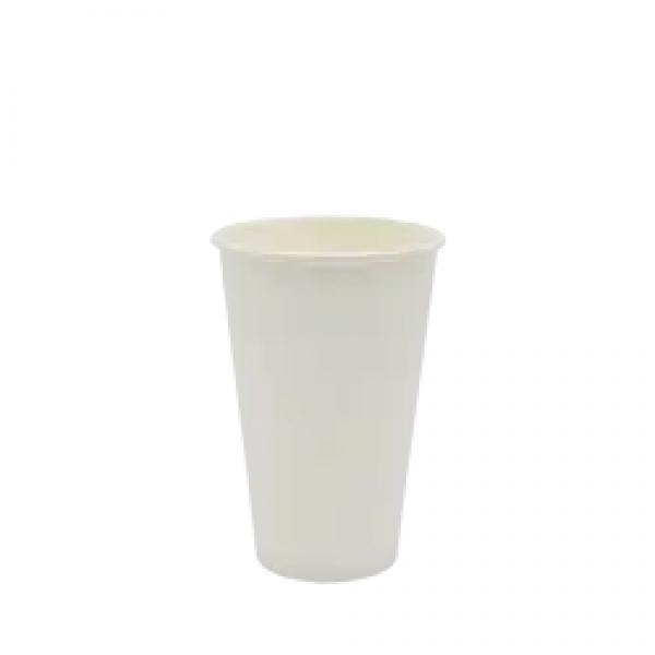 Singlewall bæger, 12 oz, hvid, BioPBS-coated, kolli 1000stk/krt