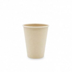 Singlewall bæger, 8 oz, hvid, BioPBS-coated, kolli 1000stk/krt