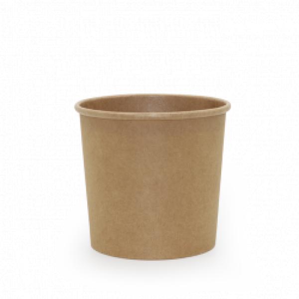 Suppebæger 26 oz, brun, PE-coated, kolli 500stk/krt