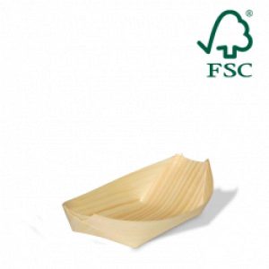 Træbåd, 17 cm, FSC 100%, kolli 1000stk/krt