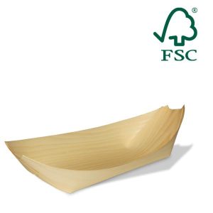 Træbåd, 24 cm, FSC 100%, kolli 1000stk/krt