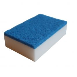 Slibesvamp, 25x11,5x2,4cm, hvid, melamin/polyester, fin/grov slibeeffekt 10 stk/pk