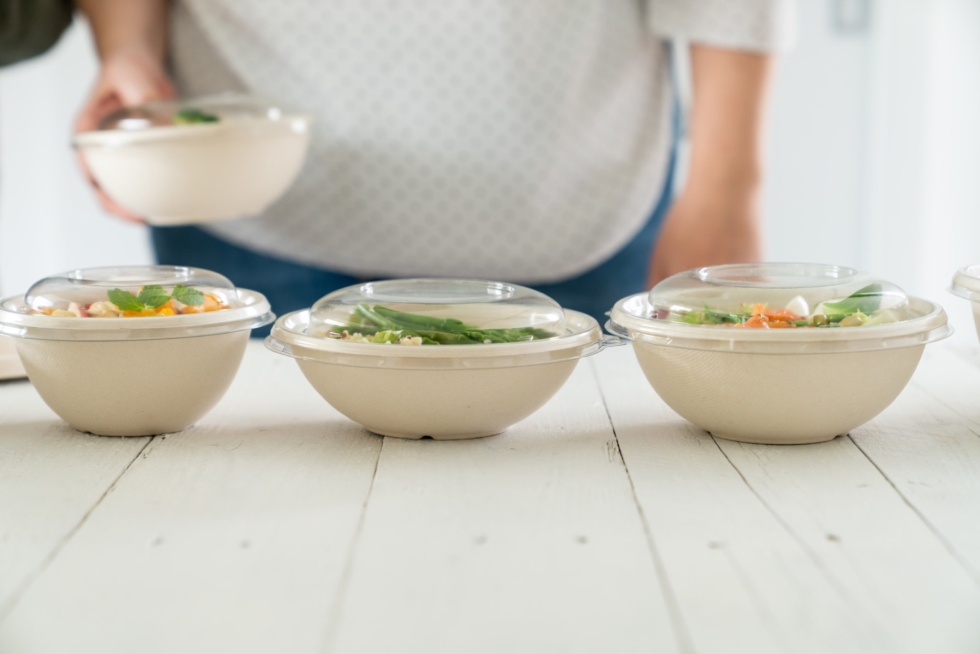 Låg, RPET, transparent, 'Buddha Bowl' 750 ml, Ø17 cm - Billede 3