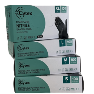 Nitrilhandske, Cytex, S, Sort, Pudderfri