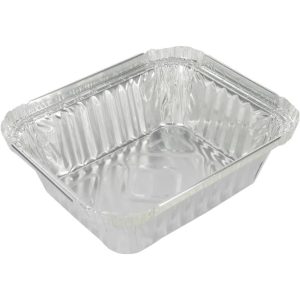 Alubakke, 450 ml, rektangulær, 142x116x41 mm