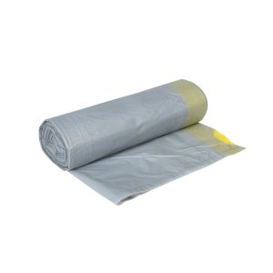Affaldspose med snøreluk 20 l, grå, LLDPE/virgin 20x24rl