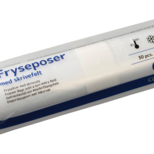 Frysepose med skrivefelt, 6 l, klar, LDPE/virgin, 25x50cm 48 rl/krt