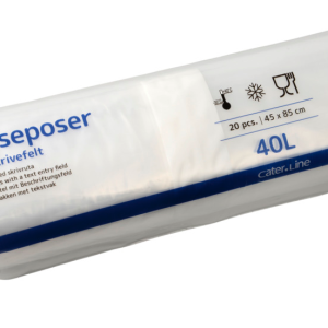 Frysepose, med skrivefelt 40 l, klar, LDPE/virgin, 45x85cm 20 rl/krt