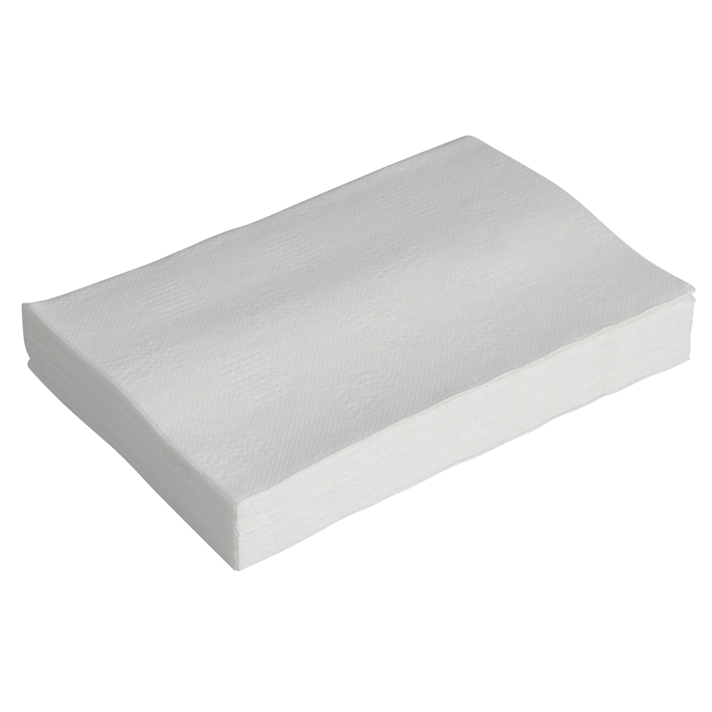 Dispenserserviet, 2-lags, interfold, 21,5x16cm, hvid, nyfiber - 8000 stk/krt