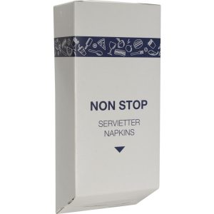 Dispenserserviet, 1-lags, non-stop, 21x8,5cm, hvid, nyfiber - 12x400 stk/krt