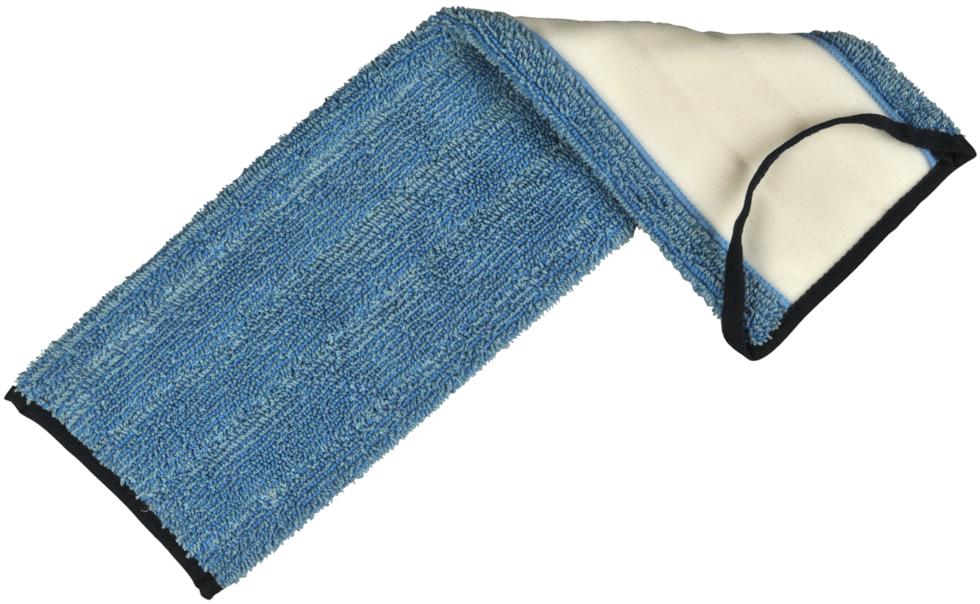 Tør- og fugtmoppe, blå, mikrofiber, 45 cm, med velcro 1 stk/pk