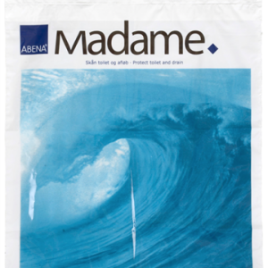 Madamepose, 5 l, hvid, LDPE/RE3, bølgemotiv, 25x36,5 cm