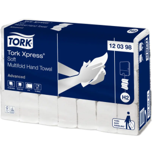 Papirhåndklæder, Tork, Xpress®, Advanced, Multifold, H2, 21x25cm