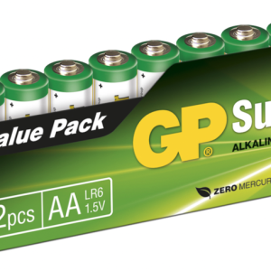 Batteri, GP, Alkaline, AA, 1,5V, 12 stk. 12 stk/pk