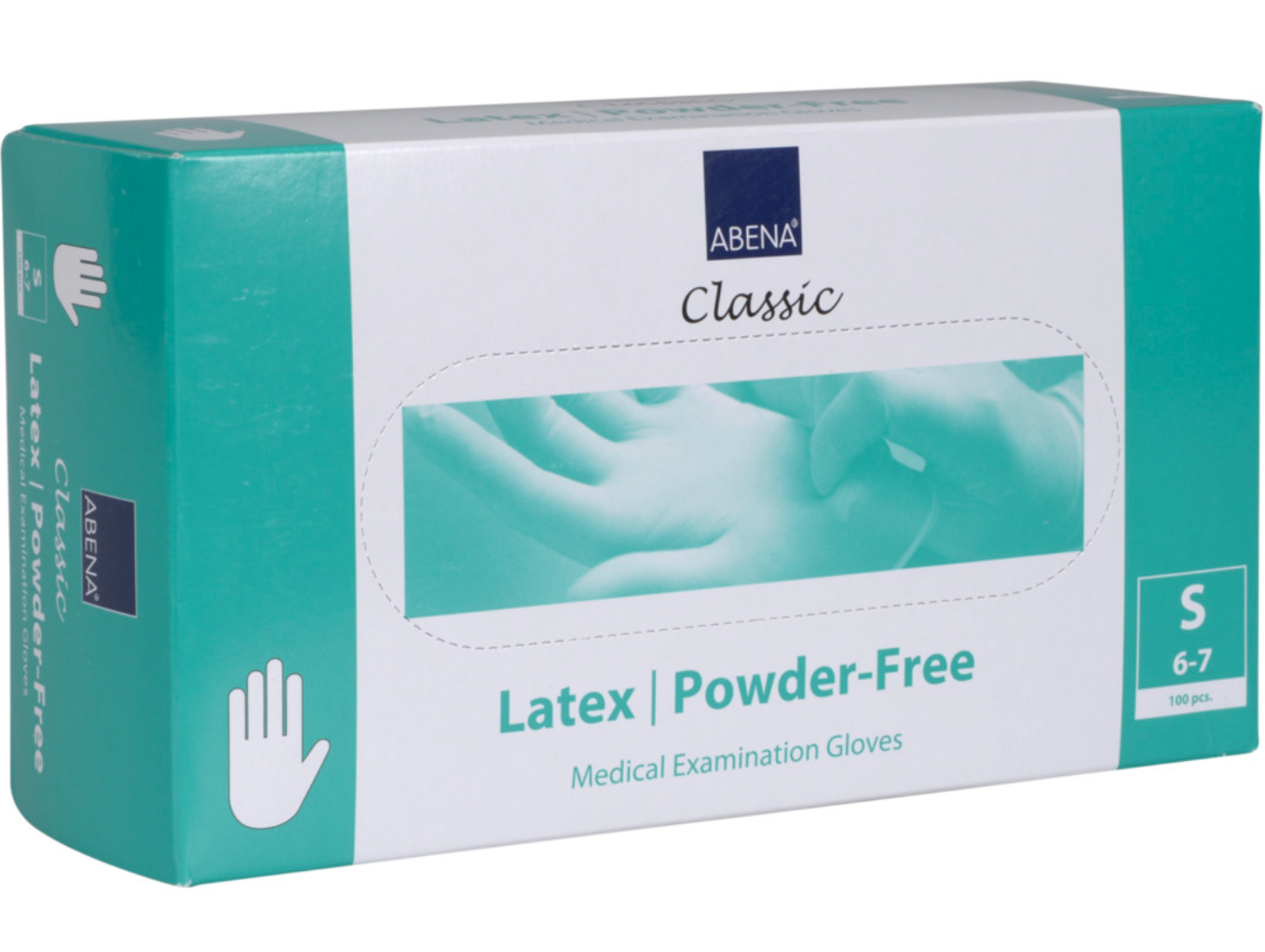 Latexhandsker, S, natur, pudderfri 100 stk/pk