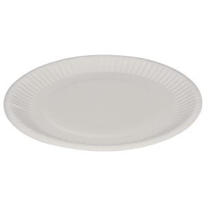 Paptallerken, Gastro, Ø18cm, hvid, pap, kaolin coating 1000 stk/krt
