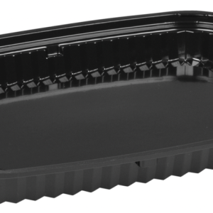 Sushi bakke, 26x19x2,5cm, 550 ml, sort, PS, stor